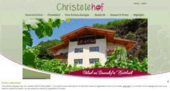 Desktop Screenshot of christelehof-kastelruth.com