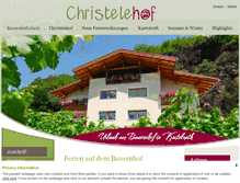 Tablet Screenshot of christelehof-kastelruth.com